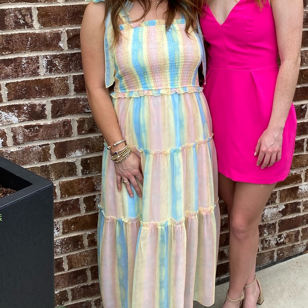 Rainbow maxi dress